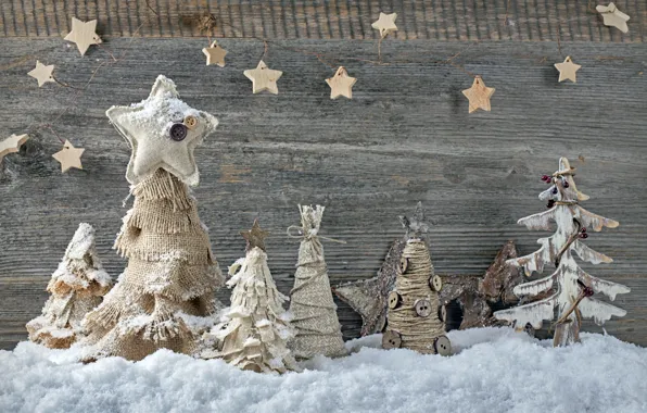 Picture snow, decoration, tree, New Year, Christmas, fabric, Christmas, vintage, New Year, decoration, Happy, Merry