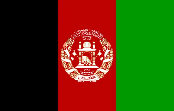 Picture green, red, black, flag, afganistan