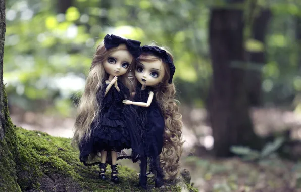 Picture nature, Gothic, girls, toys, doll, blonde, long hair, gatesy