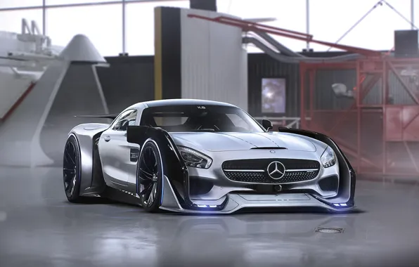 Picture Mercedes-Benz, AMG, Tuning, Future, Sci-Fi, by Khyzyl Saleem