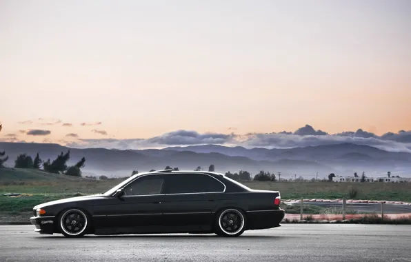 Picture road, tuning, drives, Boomer, seven, e38, bumer, bmw 740, Dylan Leff