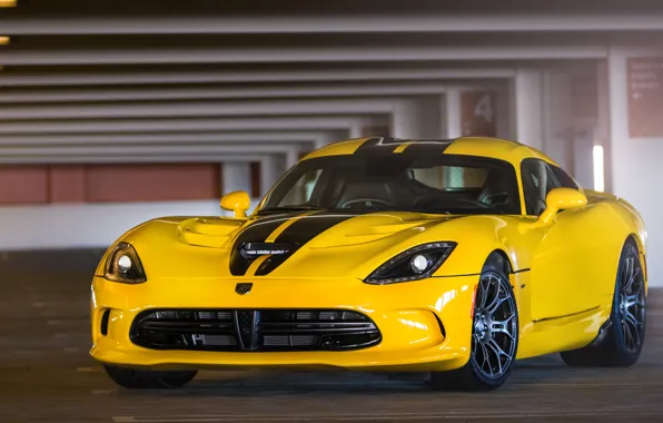 Picture Yellow, Dodge, Dodge, Parking, Viper, Yellow, GTS, Parking, Viper, SRT