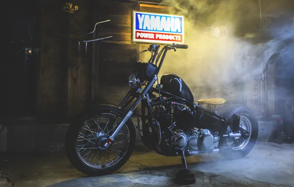 Picture smoke, yamaha, moto, bike, v star