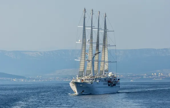 Picture sea, yacht, Croatia, cruise, Croatia, The Adriatic sea, Adriatic Sea, Wind Star, 4-masted sailing yacht