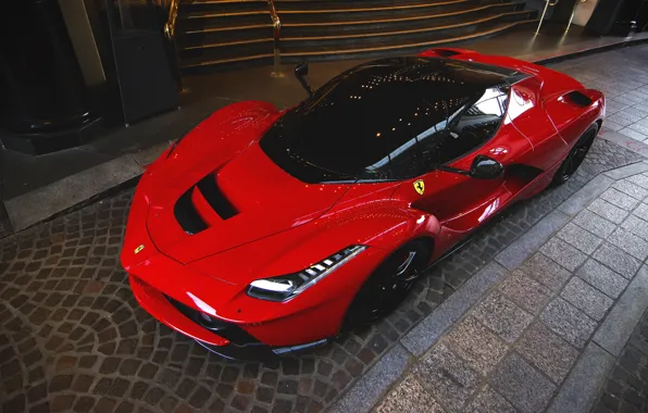 Picture red, supercar, Ferrari LaFerrari