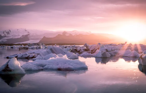 Picture Nature, Sun, Water, View, Iceland, Glacier, Lagoon, Jokulsarlon