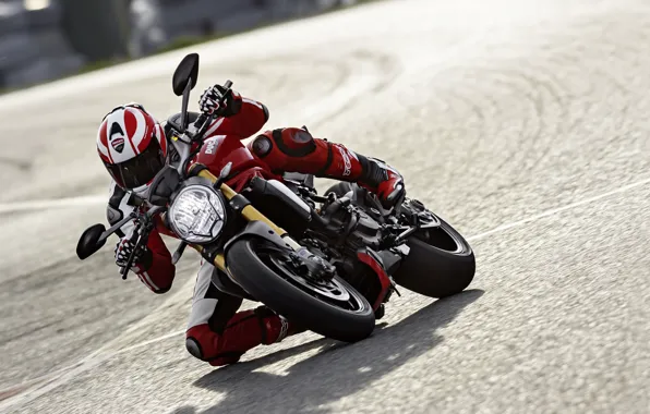 Picture red, Ducati, Monster, moto, road, bike, Legend, speed, classic, ride