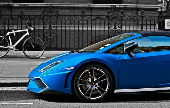 Picture Lamborghini, gallardo, blue, LP570-4, matte, performante