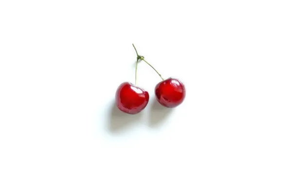 Picture Shine, White background, cherries
