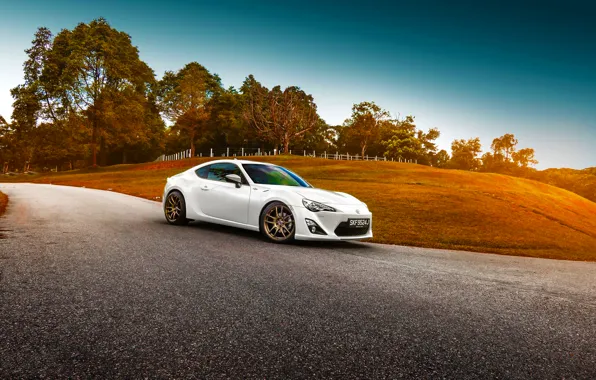 Picture Toyota, Car, White, Sport, GT86, Shade, Photoworks