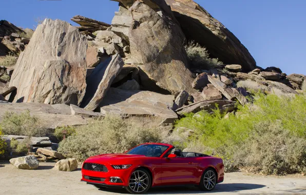 Picture stones, rocks, Mustang, Ford, Mustang, Ford, Convertible, 2014
