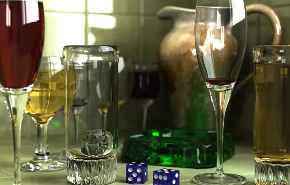 Picture style, glass, wine
