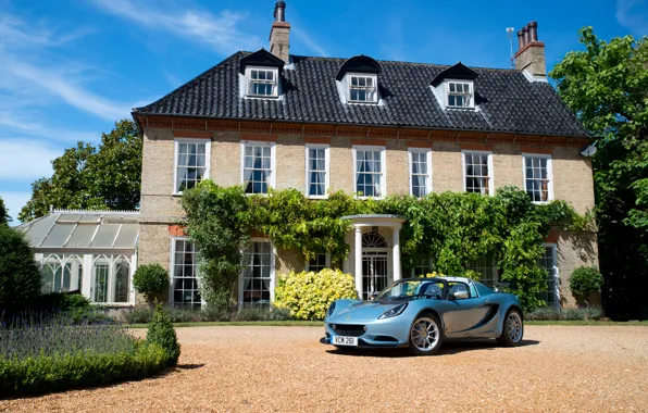 Picture car, the sky, house, Wallpaper, Lotus, house, car, sky, wallpapers, Special Edition, Elise, Cup 250