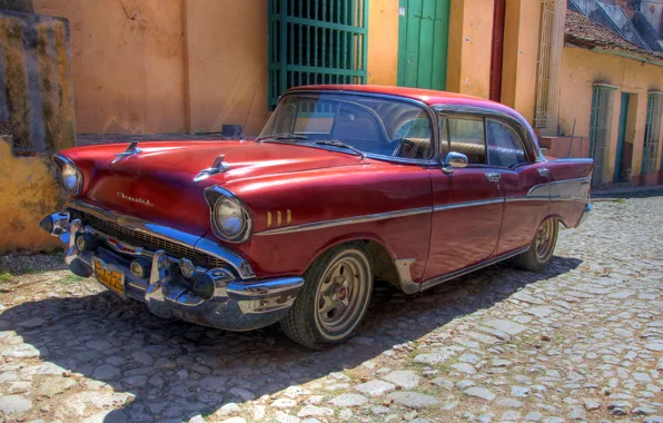 Picture machine, retro, Wallpaper, Chevrolet, old, car, Cuba, Havana