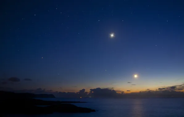 Picture coast, The moon, Venus, Donegal