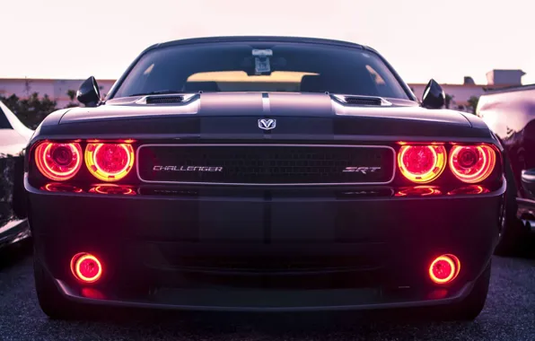 Picture red, Dodge, SRT8, Challenger, red, eyes
