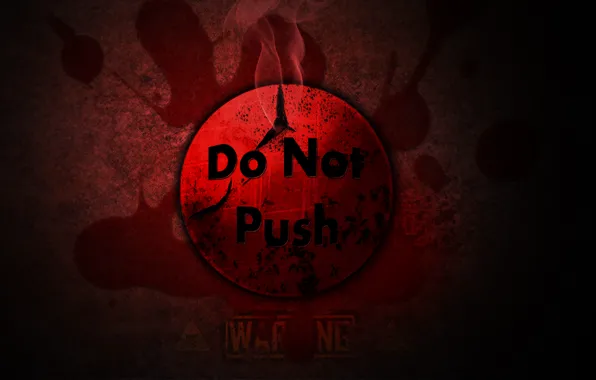 Picture red, death, danger, black, blood, skull, button, not, push