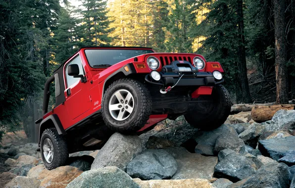 Picture red, wrangler, Jeep