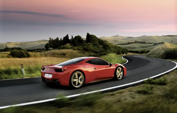 Picture landscape, track, Ferrari