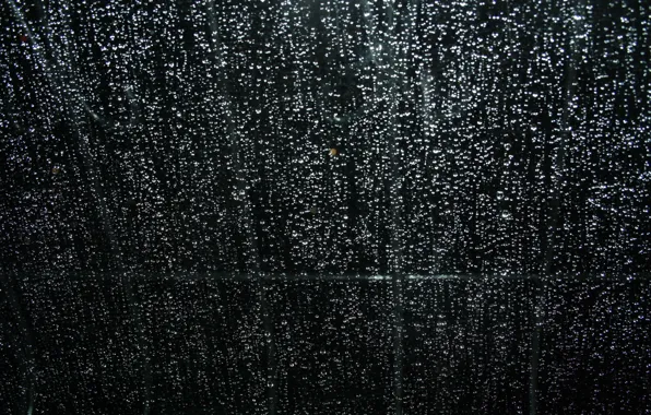 Picture glass, night, rain, window, drops.