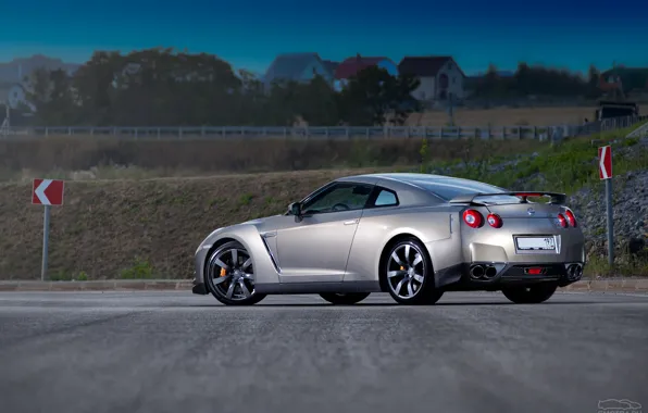 Picture grey, supercar, R35, Nissan GT-R