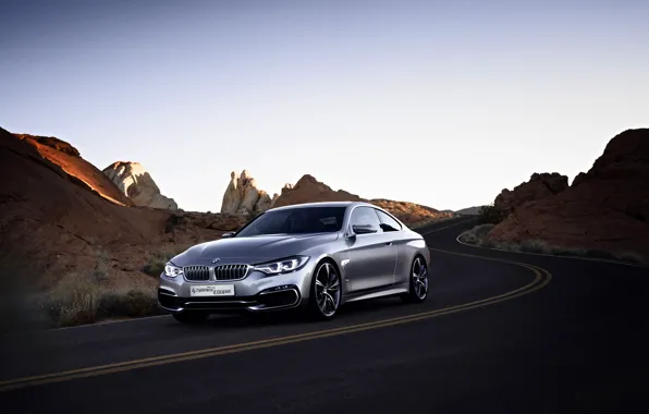 Picture Concept, BMW, Rock, Coupe, Style, Road, 2013, Silver, 4 series