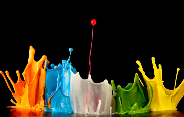 Wallpaper paint, splash, explosion of colors images for desktop, section  абстракции - download