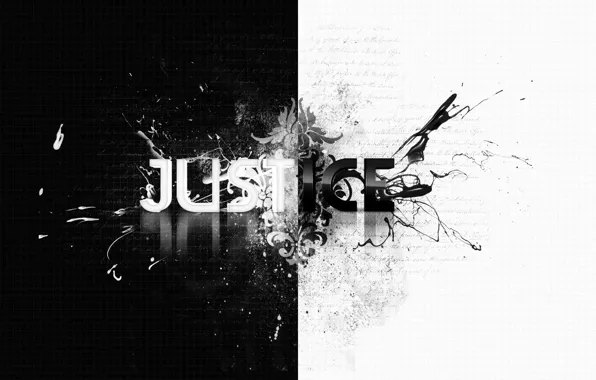 Picture style, the inscription, patterns, b/W, style, patterns, the word, 1920x1080, lettering, word, b&w, justice, justice
