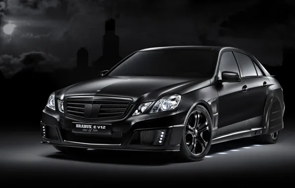 Picture black, tuning, Mercedes-Benz, E V12, Brabus