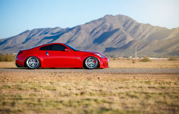 Picture car, tuning, red, Nissan, rechange, nissan 350z