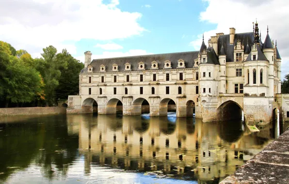 Picture trees, nature, river, France, Paris, Paris, France, Cher, Castle of Chenonceau, The Castle Of Chenonceau, …