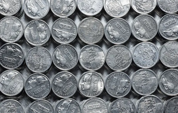 Picture silver, peseta, moneda