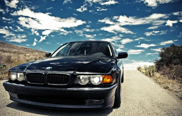 Picture the sky, bmw, 740