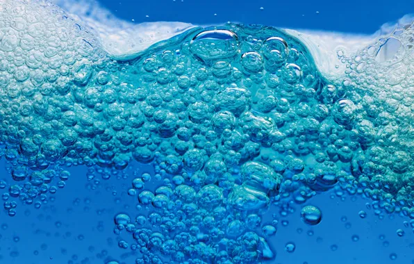 Picture wave, foam, water, drops, macro, bubbles, waves, bubbles, Water, macro, drops, foam
