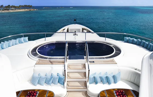 Picture style, pool, yacht, deck, Suite, luxury mega motor yacht