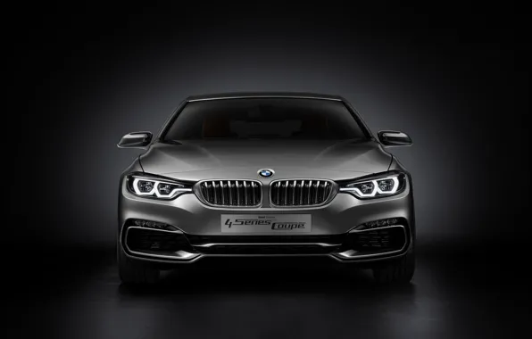 Picture Concept, BMW, Car, Coupe, 2013, Silver, 4 Series, BMW 4 Series Coupe Concept 2013, Front …