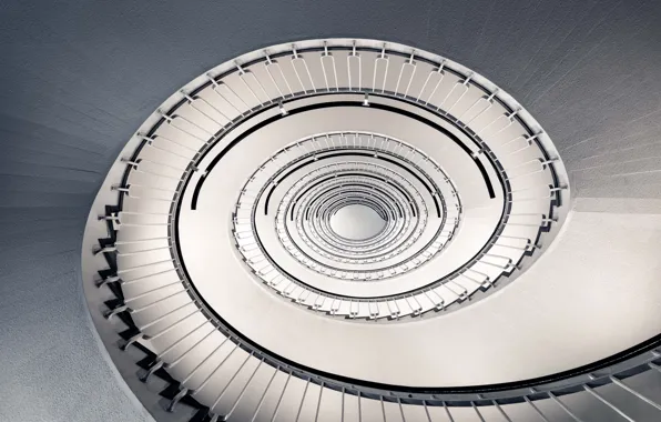 Picture spiral, staircase, architecture, stairs, handrail