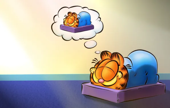 Picture cat, cartoon, sleep, sleeping, Garfield, Garfield