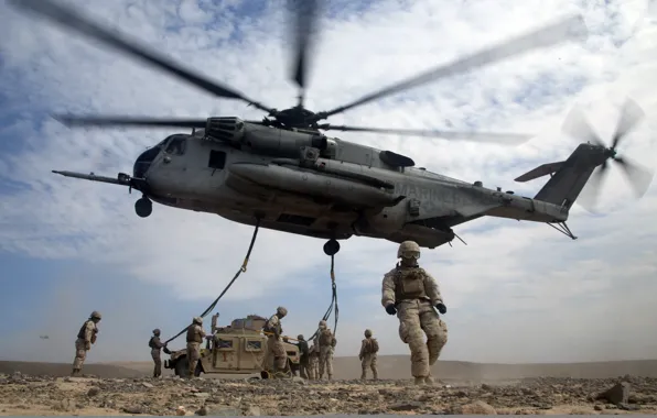 Picture weapons, army, soldiers, helicopter, landing