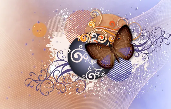 Picture abstraction, pattern, butterfly, wings