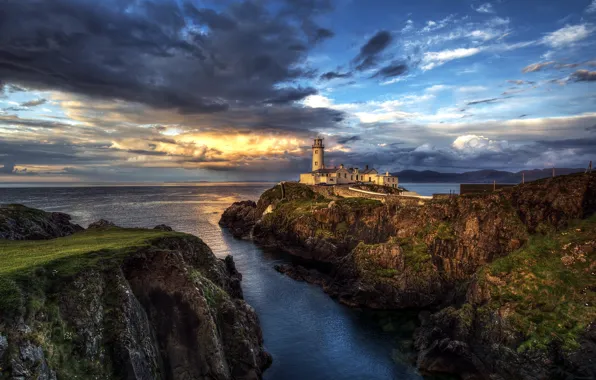 Picture ocean, seascape, lighthouse, Fanad Head Ireland