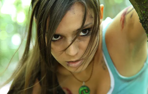 Picture look, face, hair, Mike, Tomb Raider, cosplay, brown eyes, Lara Croft, Charly Brusseau