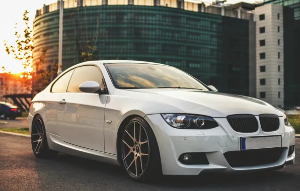 Picture BMW, White, BMW, Drives, White, E92, Tuning