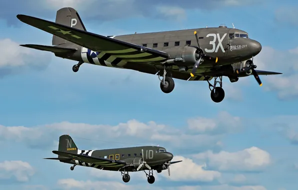 Picture American, military transport aircraft, "Dakota", Douglas C-47
