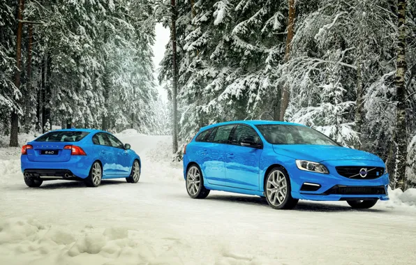 Picture winter, snow, Volvo, Volvo, S60, 2015
