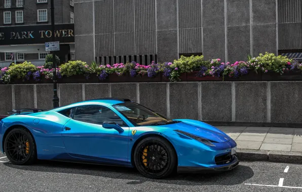 Picture Ferrari, Hamann, 458, Blue, Italia, Supercar