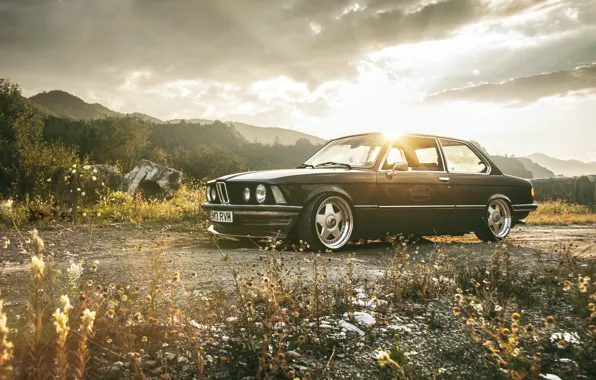 Picture Retro, BMW, Tuning, Classic, Dawn, BMW, Drives, E21, Stance