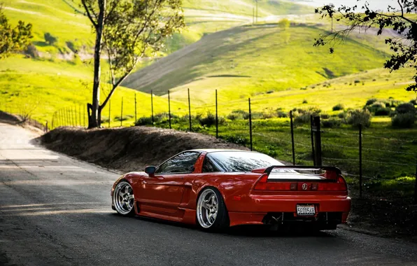 Picture car, machine, tuning, desktop, red, honda, car, red, jdm, tuning, wallpapers, acura, nsx, Acura, automobiles