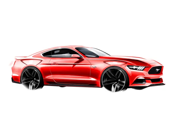 Picture Mustang, Ford, The sketch, 2015