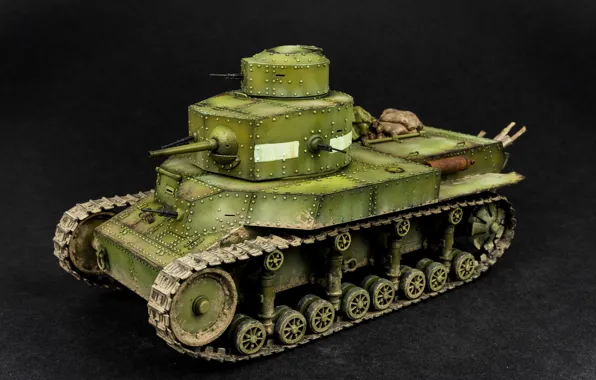 Picture model, toy, tank, Soviet, average, T-24